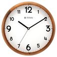 Titan Wooden Wall Clock White Dial and Silent Sweep - 30 cm x 30 cm (Medium) - image number 1