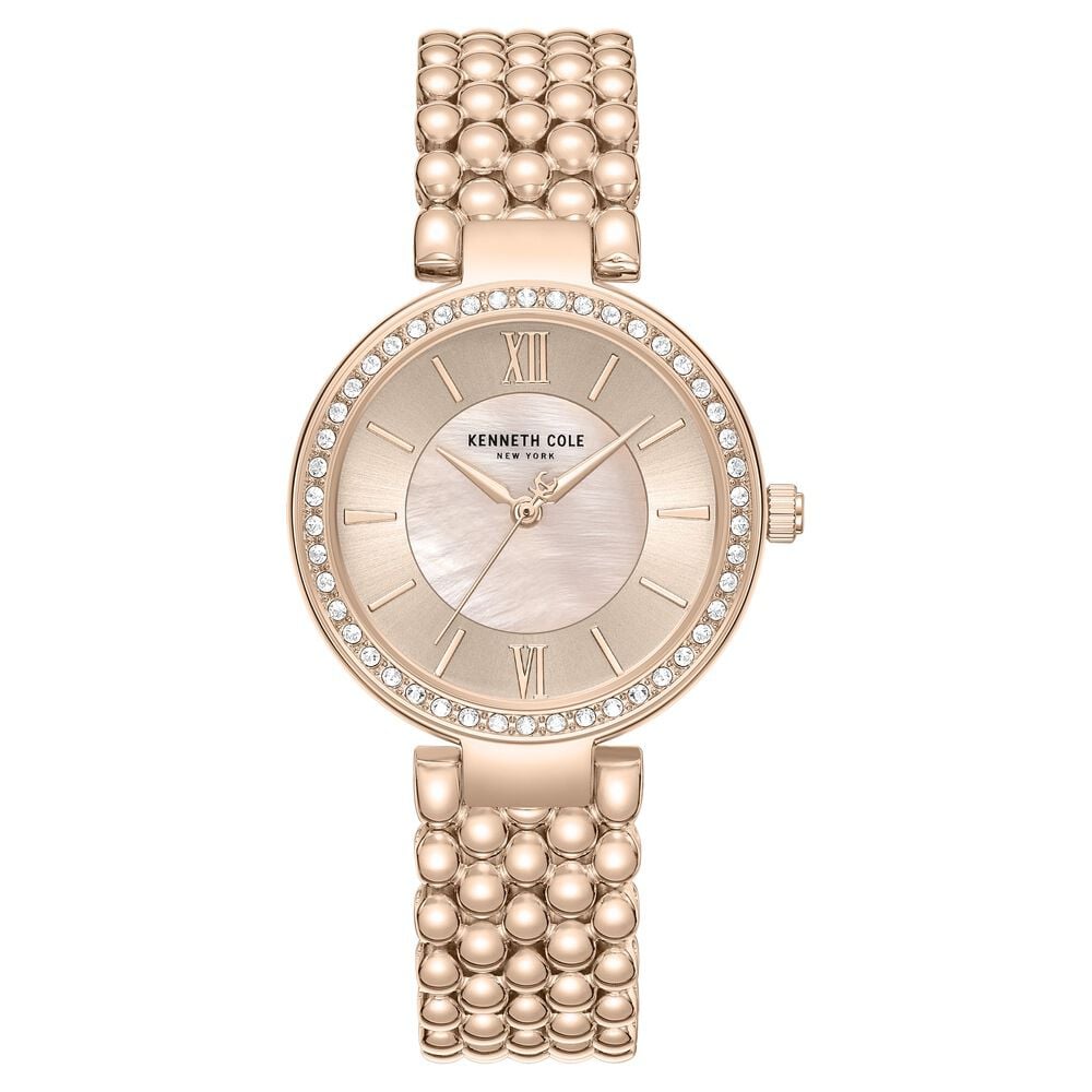 Kenneth Cole Quartz Analog Pink Mother of Pearl Dial Rose Gold Stainless Steel Strap Watch For Women-image-41