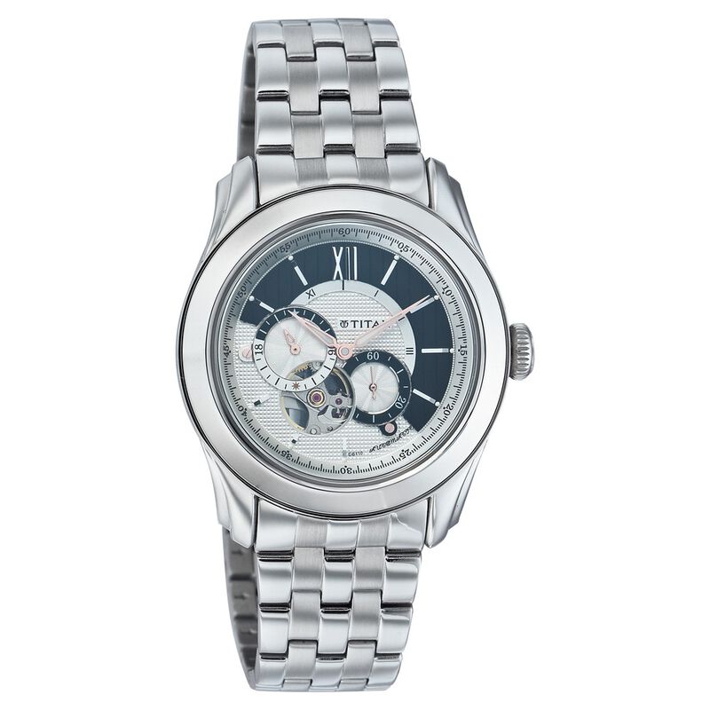Titan Quartz Multifunction Silver Dial Watch for Men