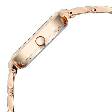 Vyb Manifester By Fastrack Quartz Analog Silver Dial Rose Gold Metal Strap Watch For Girls