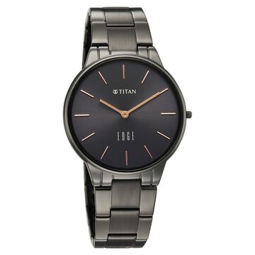 Edge Velora Quartz Analog Grey Dial Grey Stainless Steel Strap Watch For Women