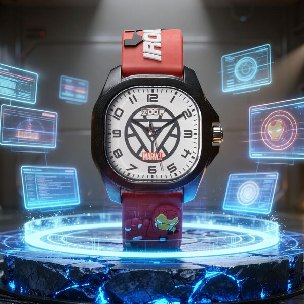 Zoop Marvel Analog Watch with White Iron Man Dial & Red Strap for Boys Kids, from House of Titan - image number 0