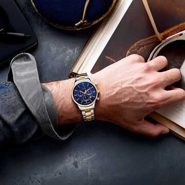 Xylys Triumph Swiss Chronograph Stainless Steel Blue Dial Watch for Men