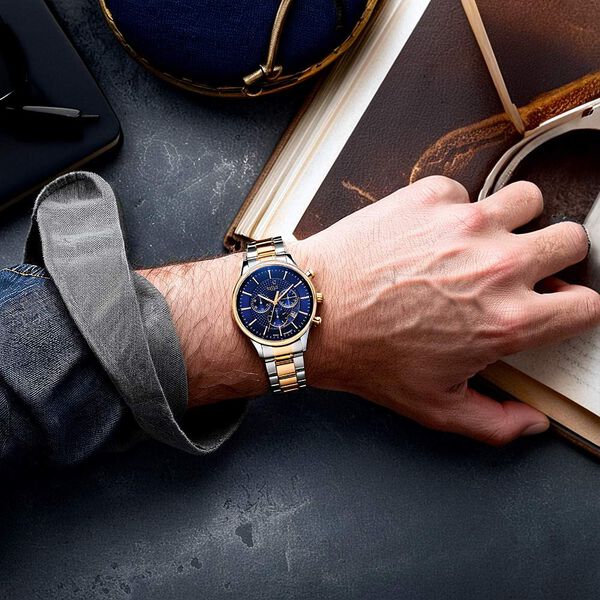 Xylys Triumph Swiss Chronograph Stainless Steel Blue Dial Watch for Men - image number 6