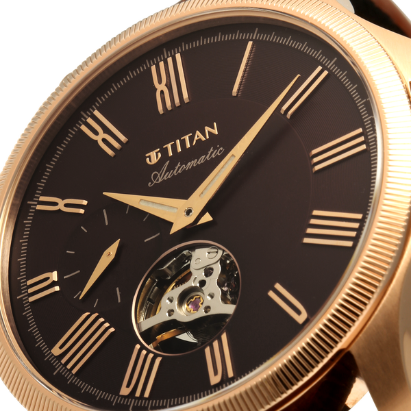 Titan Automatic Atrium Offset Seconds Open Heart Automatic - image number 6