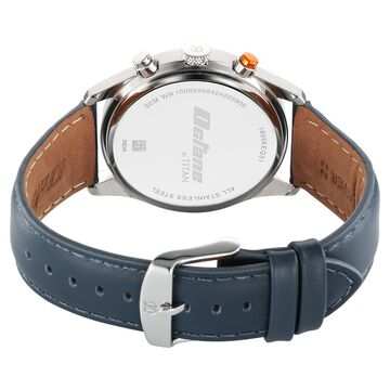 Titan Octane Quartz Multifunction Blue Dial With Blue Leather Strap Watch For Men