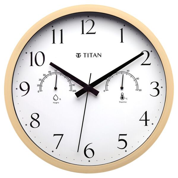 Titan Chic 30 cm Wooden Wall Clock with Smart Climate Monitoring - image number 1