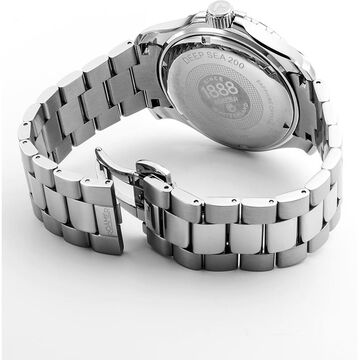 Roamer Deep Sea 200 Quartz Analog with Date Black Dial Silver Stainless Steel Strap Watch For Men