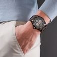 Police Quartz Multifunction Black Dial Brown Silicone Strap Watch For Men - image number 4