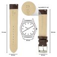 20 mm Brown Genuine Leather Strap for Men - image number 1
