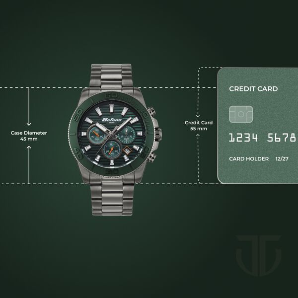 Octane Fashion Accendo Chronograph with Knurled Bezel & Lume Hands for Men - image number 3