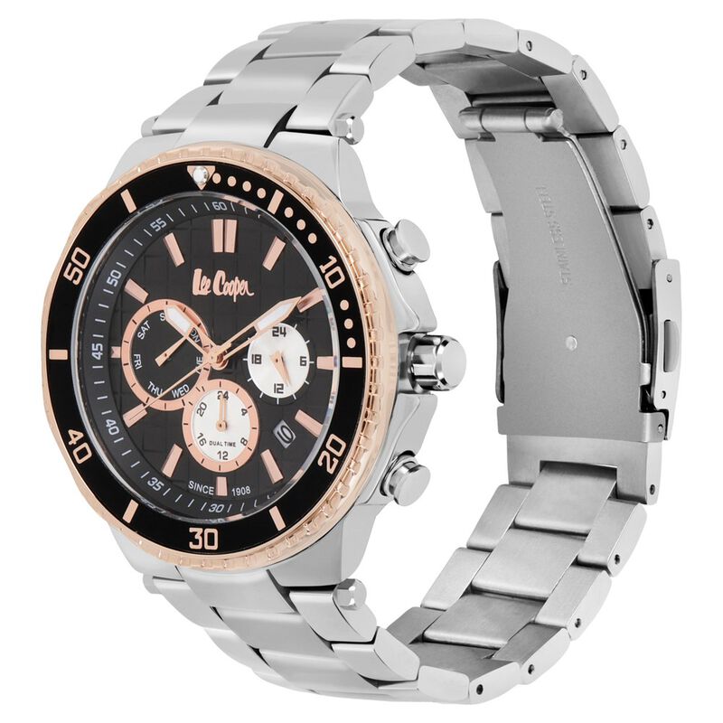 Lee Cooper Quartz Multifunction Black Dial Stainless Steel Strap Watch for Men - image number 2