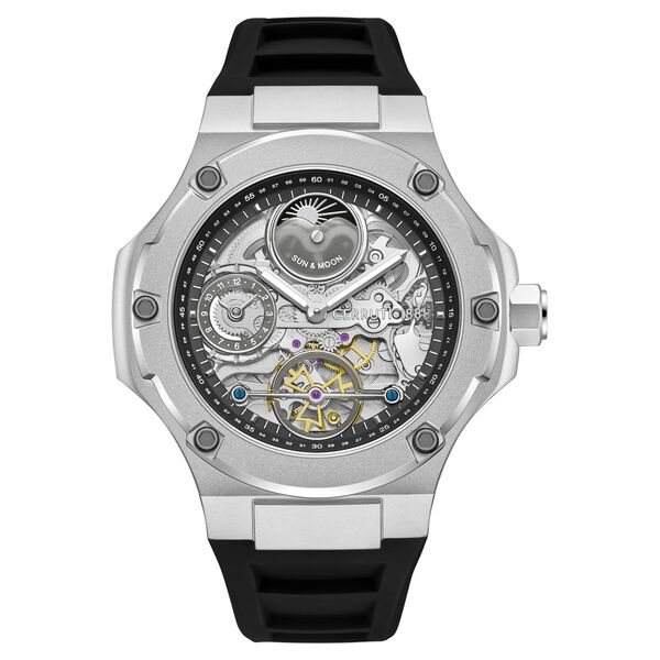 Cerruti 1881 Automatic Transparent Dial Stainless Steel Strap Watch for Men - image number 0