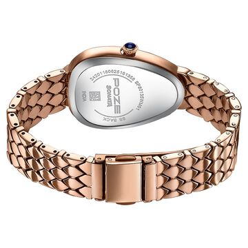 Sonata Poze Quartz Analog Mother of Pearl Dial Rose Gold Metal Strap Watch For Women