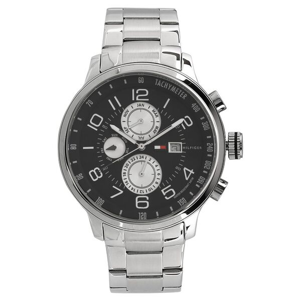 Tommy Hilfiger Quartz Analog Black Dial Stainless Steel Strap Watch for Men - image number 0