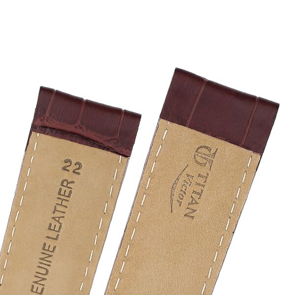 22 mm Burgundy Genuine Leather Straps for Men - image number 4