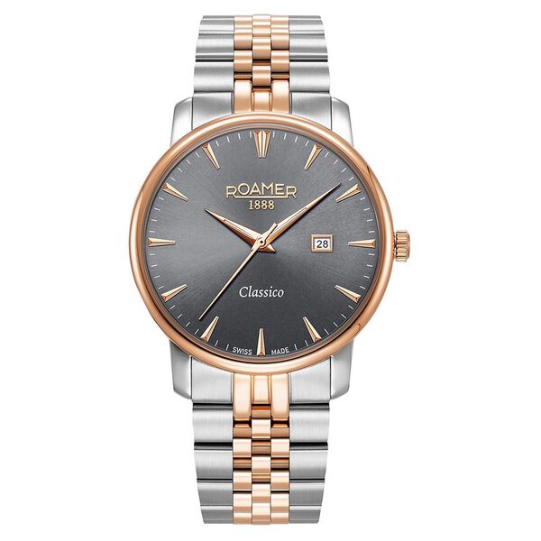Roamer Classico Gents Quartz Analog with Date Grey Dial Two Toned Stainless Steel Strap Watch For Men - image number 0