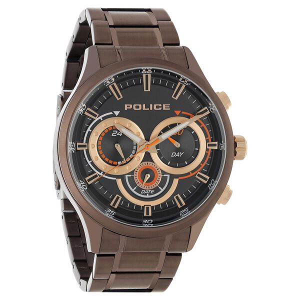 Police Quartz Multifunction Black Dial Stainless Steel Strap Watch for Men - image number 1