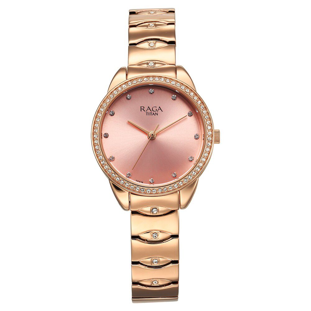 Titan raga pink dial watch shop