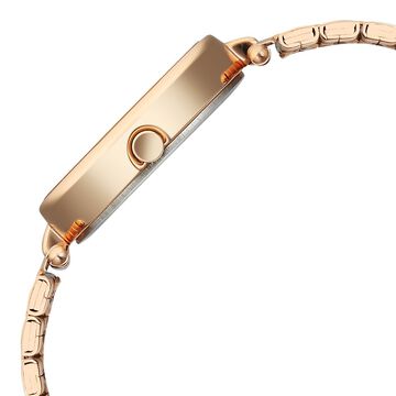 Titan Karishma Quartz Analog Silver Dial Rose Gold Stainless Steel Strap Watch For Women