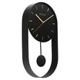Titan Contemporary Modern Metallics Pendulum Wall Clock with Black Dial Silent Sweep Technology - 45.cm x 24.5 cm - image number 2
