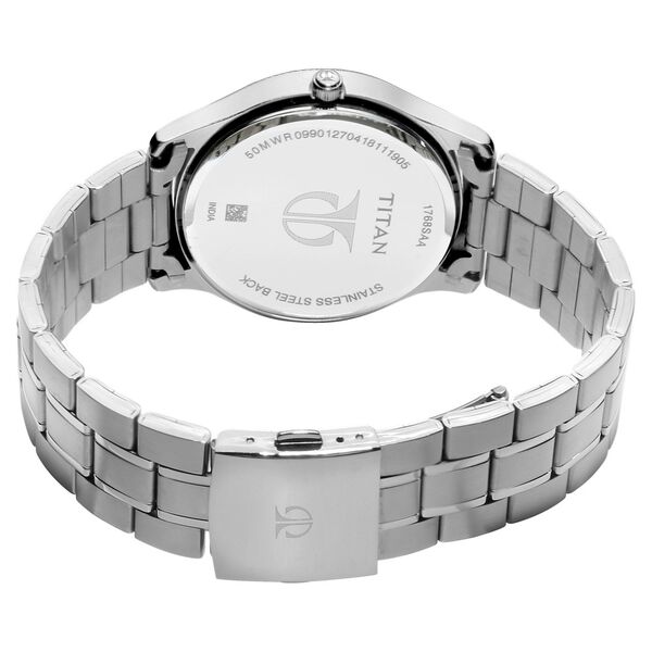 Titan Quartz Multifunction White Dial Stainless Steel Strap watch for Men - image number 3