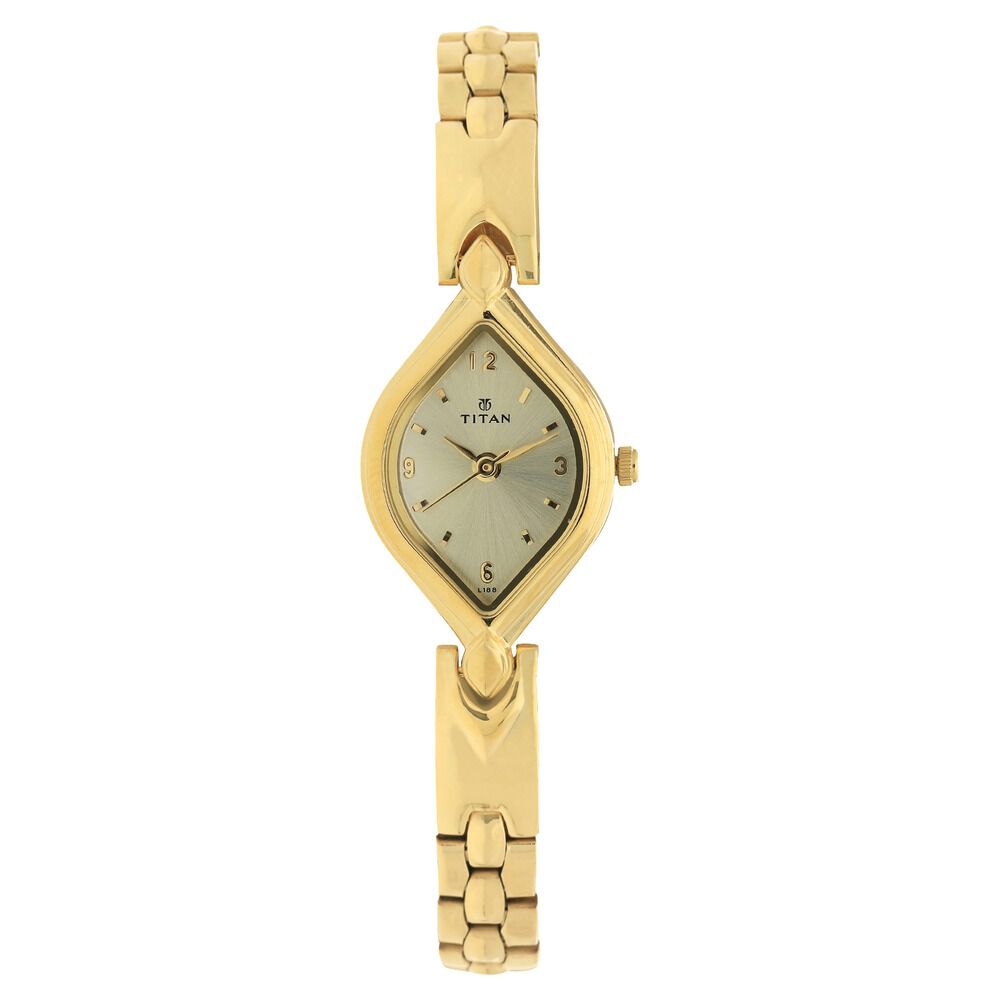Titan gold plated watch for ladies 2025