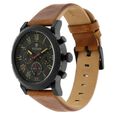 Titan Quartz Analog with Date Black Dial Leather Strap Watch for Men - image number 1