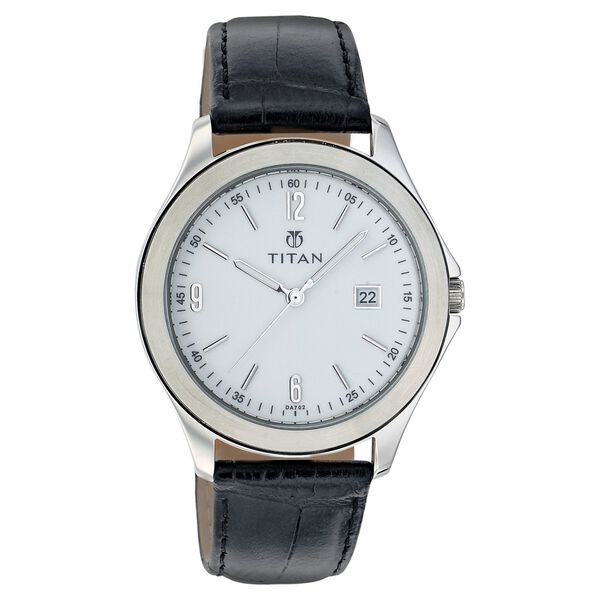 Titan Quartz Analog with Date White Dial Watch for Men - image number 0