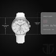 Titan Light leathers Multifunction Silver Dial Leather Strap Watch For Men - image number 2