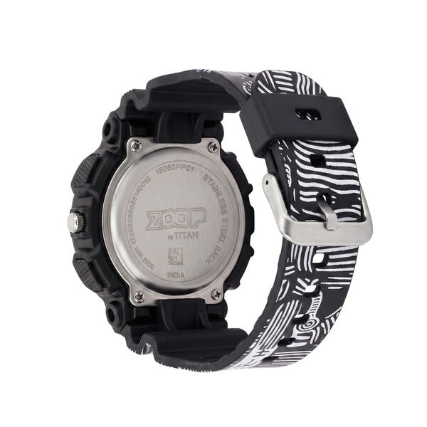 Zoop Samurai Quartz Digital Watch For Boys With Black Dial Black Polyether Strap From House Of Titan - image number 7