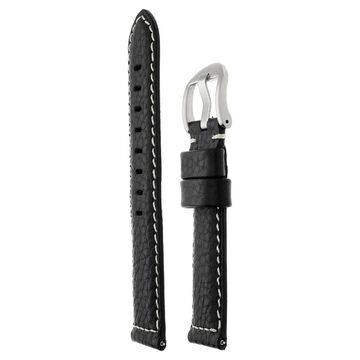 20 mm Black Genuine Leather Straps for Men