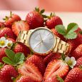 Poze By Sonata Quartz Analog Silver Dial Golden Stainless Steel Strap Watch For Women - image number 0