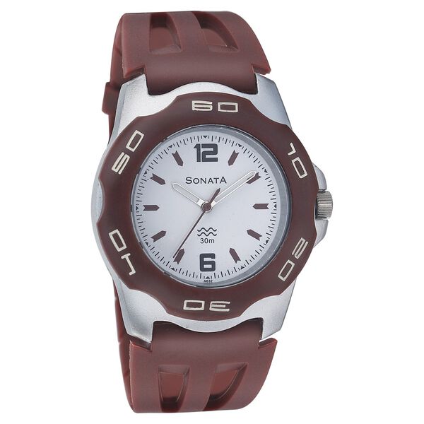 Sonata Quartz Analog Pink Dial Strap Watch for Men - image number 0