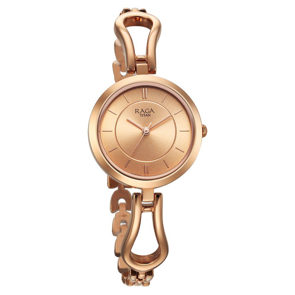 Rose gold deals titan raga watches