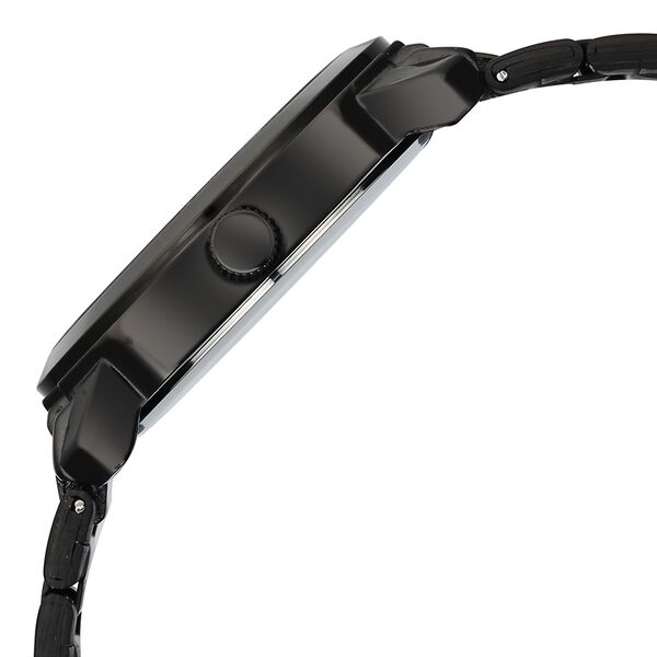 Vyb Challenger By Fastrack Quartz Analog Black Dial Black Stainless Steel Strap Watch For Guys - image number 4