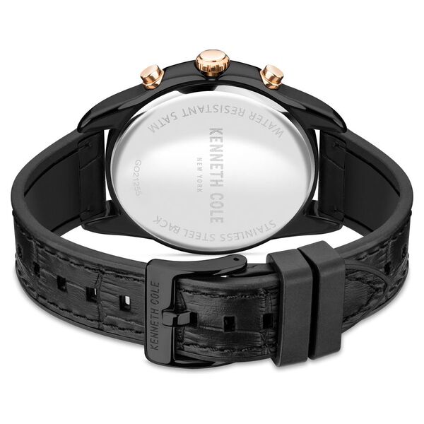 Kenneth Cole Quartz Chronograph Black Dial Silicone Strap Watch for Men - image number 4