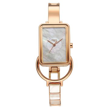 Titan Raga Power Pearls Quartz Analog Watch For Women With Mother of Pearl Dial Rose Gold Metal Strap