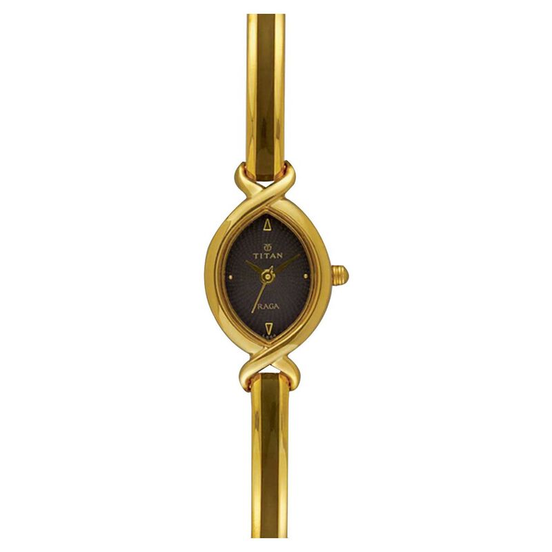 Titan Quartz Analog Black Dial Watch for Women