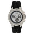 Xylys Swiss Chronograph Black Plastic Strap and Silver Dial Watch For Men