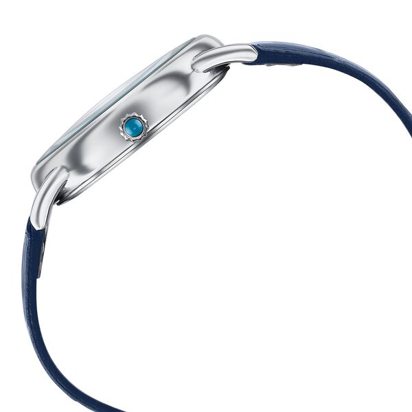 Northern Lights Inspired Poze By Sonata Quartz Analog Blue Dial Blue Leather Strap Watch - image number 5