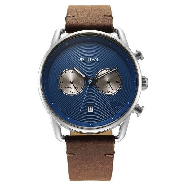 Titan Quartz Analog Leather Strap Watch for Men - image number 1