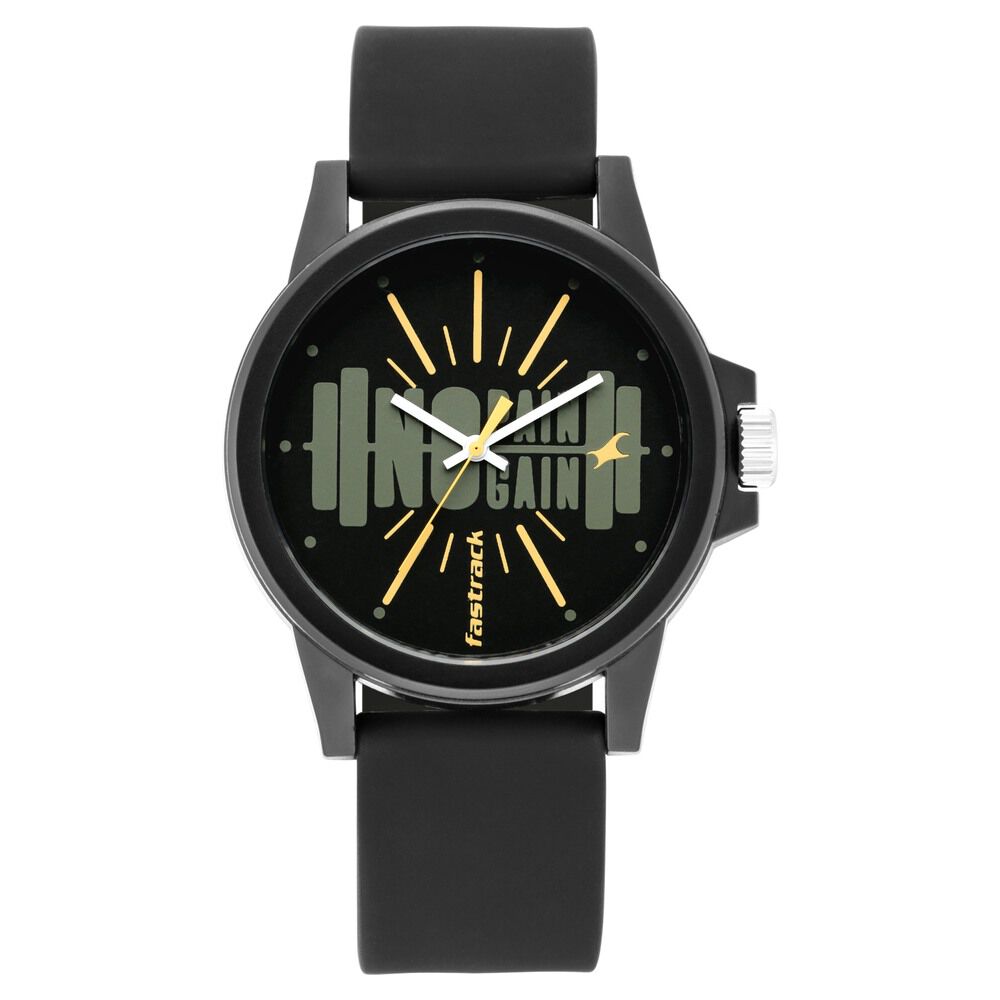 Fastrack matte cheap black watch