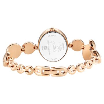 Titan Raga Power Pearls Quartz Analog Mother of Pearl Round Shaped Dial Rose Gold Metal Strap Watch For Women