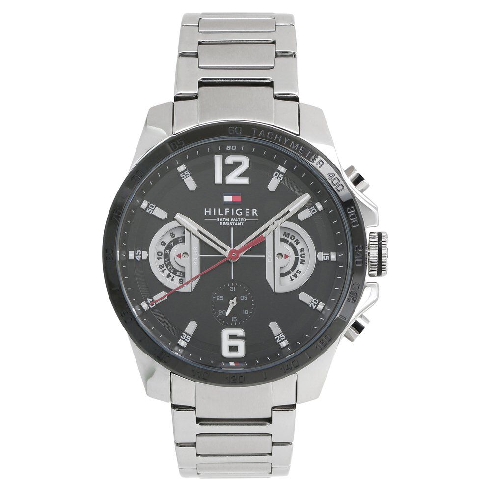 TKO Buy Online Tommy Hilfiger Quartz Multifunction Black Dial Metal