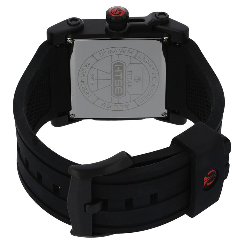 Titan Quartz Multifunction Black Dial Silicone Strap watch for Men - image number 3