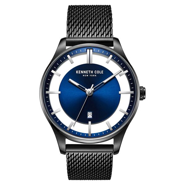 Kenneth Cole Quartz Analog Blue Dial Metal Strap Watch for Men - image number 1