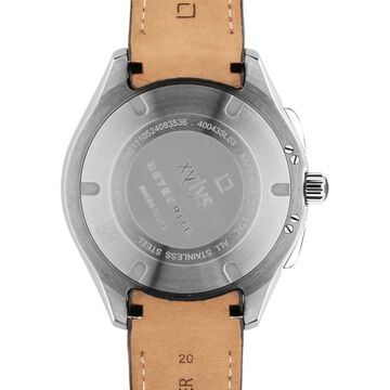 Xylys Swiss Chronograph Grey Leather Strap White Dial Watch For Men