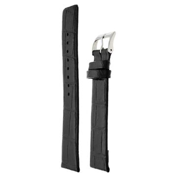 22 mm Black Genuine Leather Straps for Men