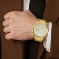 Titan Lagan Yellow Dial Analog with Day and Date Metal Strap Watch for Men - image number 5